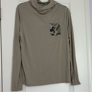 Free Fly Apparel Long Sleeve Shirt - Tan with Camouflage Pocket